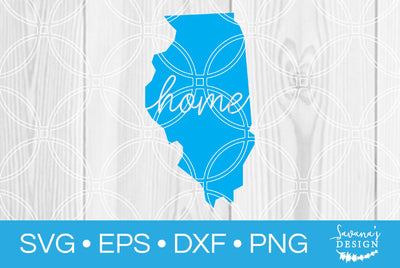Illinois State with Home SVG SavanasDesign 
