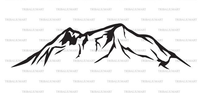 Illustration of mountain landscape SVG TribaliumArtSF 