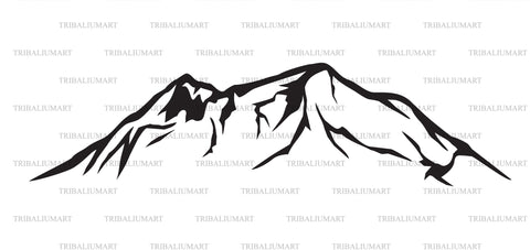 Illustration of mountain landscape SVG TribaliumArtSF 