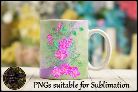 Illustrations | Clipart | Cards - Primrose and Ferns SVG DrawnTogether with love 