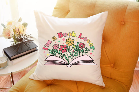 I'm a Book Lover,Book Lovers flower's Sublimation Sublimation designartist 