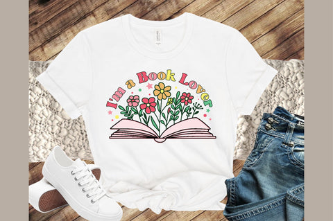 I'm a Book Lover,Book Lovers flower's Sublimation Sublimation designartist 
