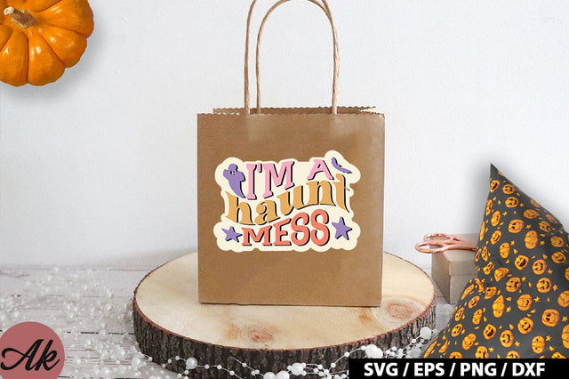I'm a haunt mess Retro Stickers SVG akazaddesign 