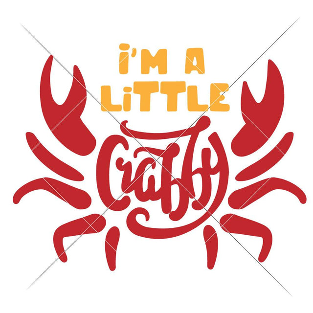 I'm a little crabby - Crab Beach Summer SVG for Baby Kid's Shirt SVG Chameleon Cuttables 