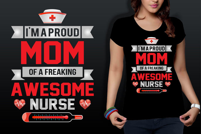i'm a proud mom of a freaking awesome nurse svg SVG nirmal108roy 