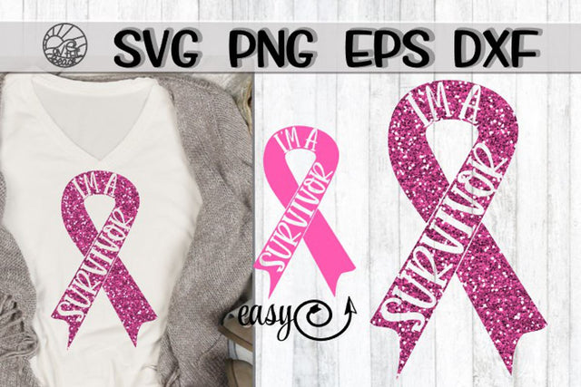 I'm A Survivor - Ribbon - SVG - DXF - EPS - PNG SVG On the Beach Boutique 