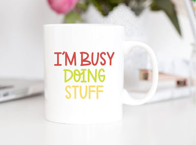 I'm Busy Doing Stuff Hand Lettered SVG Cut File SVG Cursive by Camille 