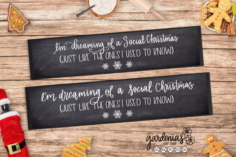 I'm Dreaming of a Social Christmas SVG Gardenias Art Shop 
