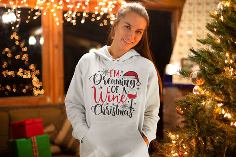 I'm Dreaming of a Wine Christmas svg, Christmas wine svg, wine tumbler svg, Drinkware svg SVG Isabella Machell 