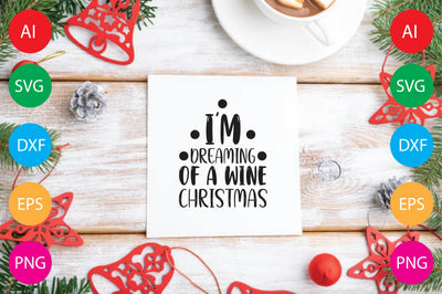 I’m Dreaming Of A Wine Christmas SVG CraftlabSvg29 