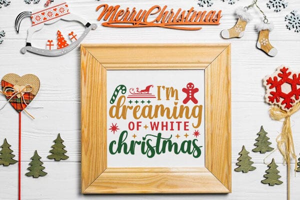 Im dreaming of white christmas SVG Angelina750 