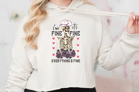 I'm Fine Funny Skeleton Valentine PNG Sublimation Jagonath Roy 