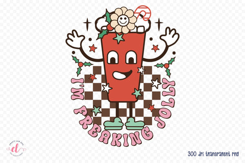 I'm Freaking Jolly - Retro Christmas Sublimation Sublimation CraftLabSVG 