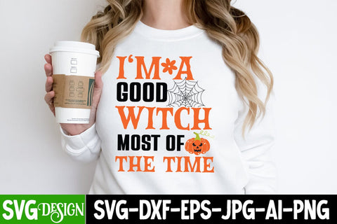 I'm Good Witch Most of The time SVG Cut File, I'm Good Witch Most of The time SVG Design, Halloween Sublimation PNG, Halloween SVG Bundle,Halloween SVG Quotes,Halloween PNG, Halloween SVG SVG BlackCatsMedia 
