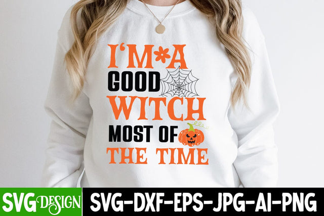 I'm Good Witch Most of The time SVG Cut File, I'm Good Witch Most of The time SVG Design, Halloween Sublimation PNG, Halloween SVG Bundle,Halloween SVG Quotes,Halloween PNG, Halloween SVG SVG BlackCatsMedia 