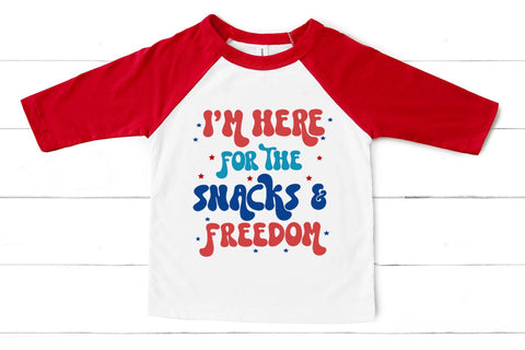 I'm Here for Snacks I Kids 4th of July Sublimation I July 4 Sublimation Happy Printables Club 