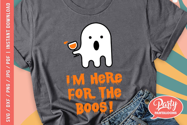 I'M HERE FOR THE BOOS | halloween SVG SVG Partypantaloons 