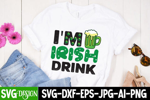 I'M Irish Drink SVG Cut File, my 1st Patrick's Day SVG Cut File, my 1st Patrick's Day SVG Design, St.Patrick's Sublimation PNG, St.Patrick's Flag SVG Cut File, St.Patrick's Clipart PNG SVG BlackCatsMedia 