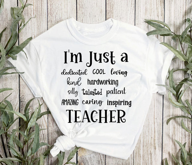 I'm just a teacher SVG Calico Creations Svg 