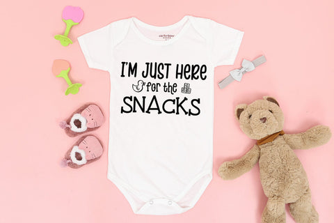 I'm Just Here for Snacks SVG I Baby SVG I Newborn SVG PNG SVG Happy Printables Club 