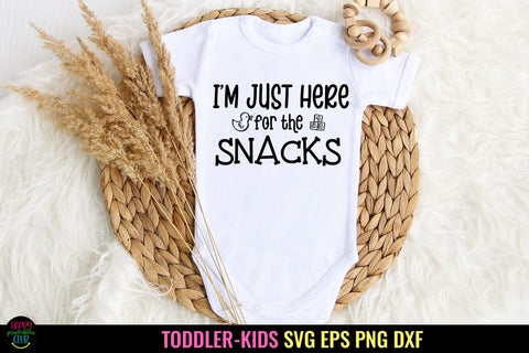 I'm Just Here for Snacks SVG I Baby SVG I Newborn SVG PNG SVG Happy Printables Club 