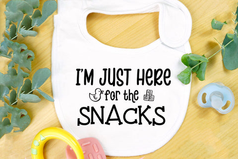 I'm Just Here for Snacks SVG I Baby SVG I Newborn SVG PNG SVG Happy Printables Club 