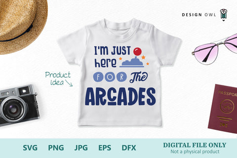 I'm just here for the arcades SVG Design Owl 