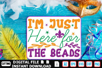 I'm Just Here for the Beads SVG Craftlabsvg24 