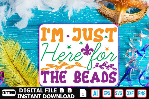 I'm Just Here for the Beads SVG Craftlabsvg24 