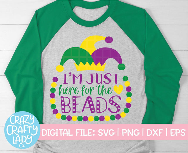 I'm Just Here for the Beads SVG Crazy Crafty Lady Co. 