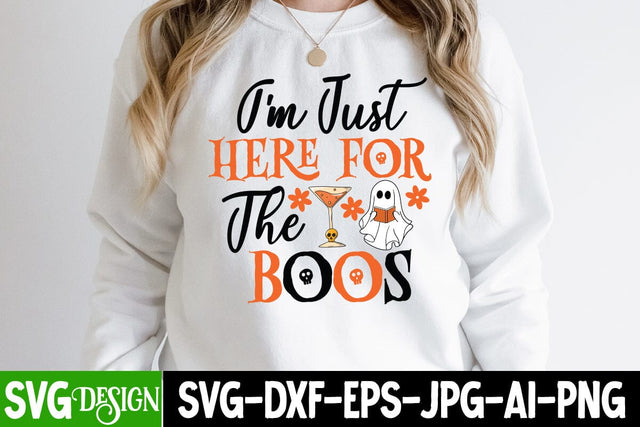 I'm Just Here For The Boos SVG cut File , I'm Just Here For The Boos SVG Quotes, Halloween SVG bundle, Halloween Quotes SVG ,Halloween SVG Sublimation Design, Trick or Treat SVG SVG BlackCatsMedia 