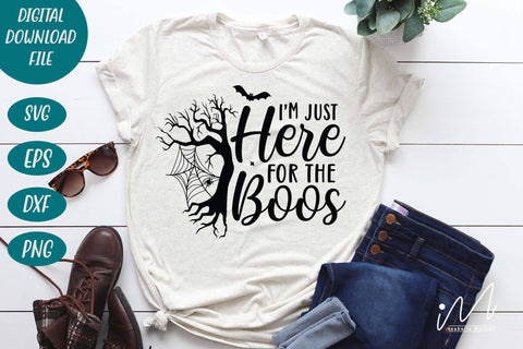 I'm just here for the boos svg,Halloween Shirt, Holiday t shirt svg, Fall Shirt, Spooky Season Svg, Funny Halloween svg,Halloween gift shirt SVG Isabella Machell 