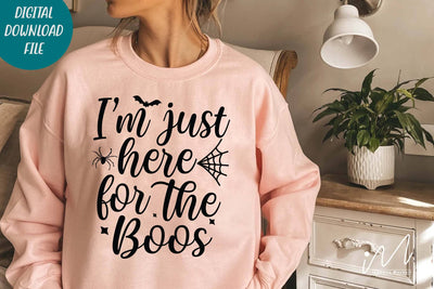 I'm just here for the boos svg,Halloween Shirt, Holiday t shirt svg, Fall Shirt, Spooky Season Svg, Funny Halloween svg,Halloween gift shirt SVG Isabella Machell 