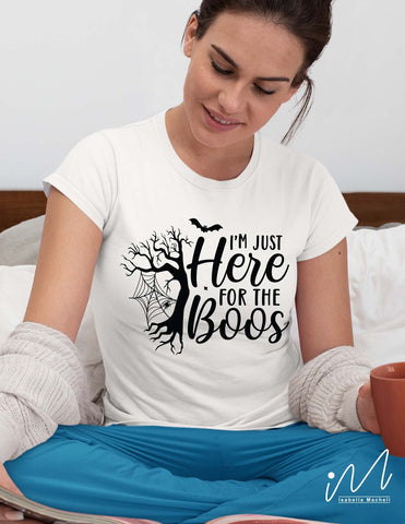 I'm just here for the boos svg,Halloween Shirt, Holiday t shirt svg, Fall Shirt, Spooky Season Svg, Funny Halloween svg,Halloween gift shirt SVG Isabella Machell 