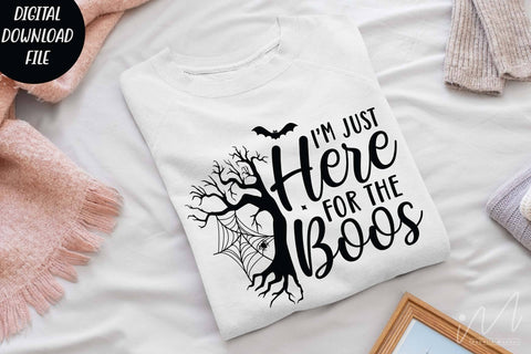 I'm just here for the boos svg,Halloween Shirt, Holiday t shirt svg, Fall Shirt, Spooky Season Svg, Funny Halloween svg,Halloween gift shirt SVG Isabella Machell 