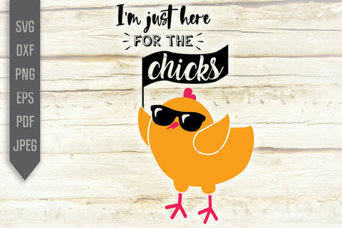 I'm Just Here For The Chicks Svg. Easter Svg. Funny Boy Easter Bib. Onesie, Shirt, Bodysuit, Bib. Easter Egg Hunt. Cricut, Silhouette, dxf SVG Mint And Beer Creations 