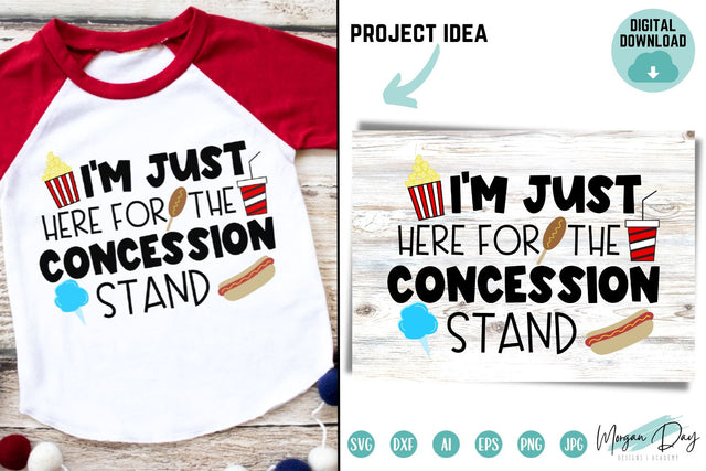 I'm Just Here for the Concession Stand SVG Cut File SVG Morgan Day Designs 