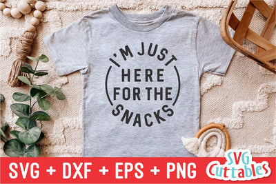 I'm Just Here For The Snacks svg - Funny Cut File - Kids Shirt svg - dxf - eps - png - Toddler - Silhouette - Cricut - Digital File SVG Svg Cuttables 