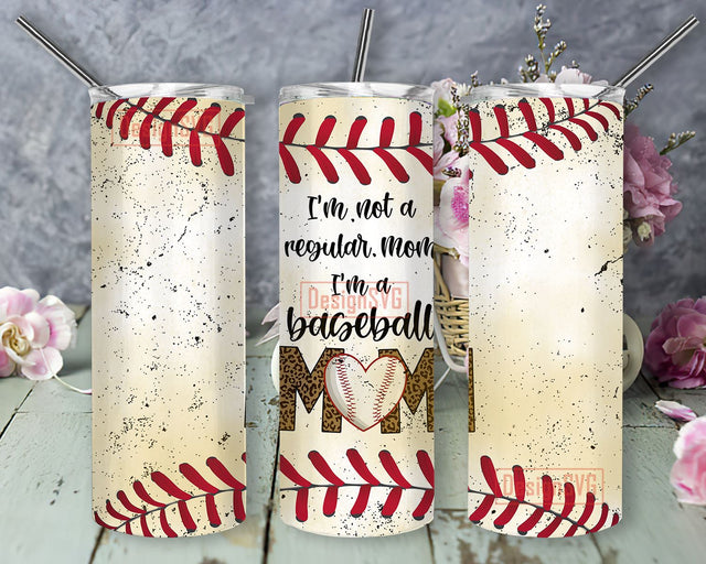 I’m Not A Regular Mom I’m A Baseball Mom, Summer 20oz Skinny Tumbler Sublimation Designs Tumbler for Straight and Tapered PNG File Digital Download, Sublimation Design Tumbler Sublimation DesignSVG 