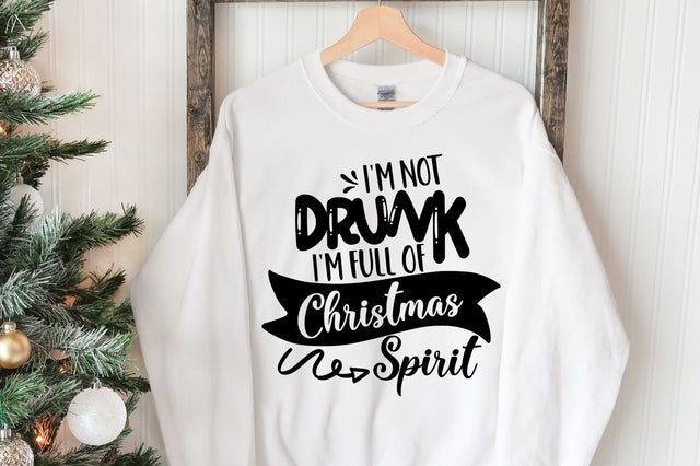 I'm Not Drunk I'm Full Of Christmas Spirit Svg, Png, Dxf SVG RedFoxDesignsUS 