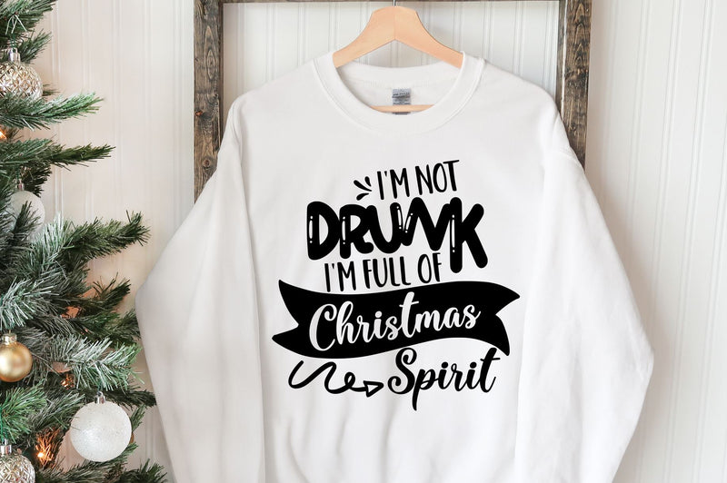 I'm Not Drunk I'm Full Of Christmas Spirit Svg, Png, Dxf SVG RedFoxDesignsUS 