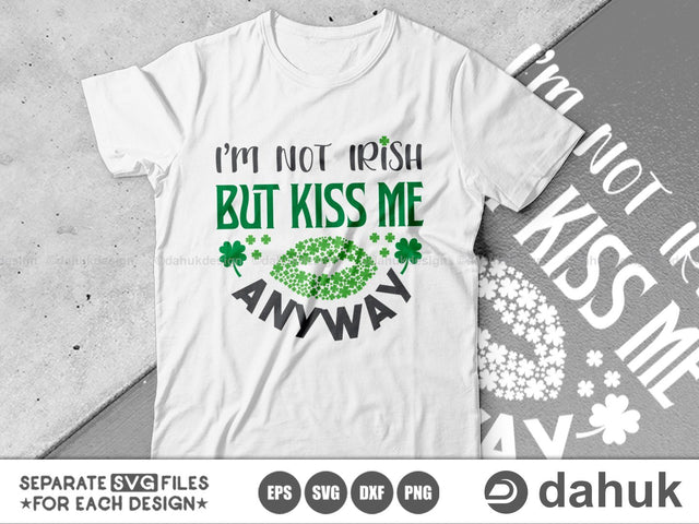 I’m Not Irish But Kiss Me Anyway SVG, St. Patrick's Day svg, Saint patrick's Day svg, Unicorn svg, Shamrock svg SVG dahukdesign 