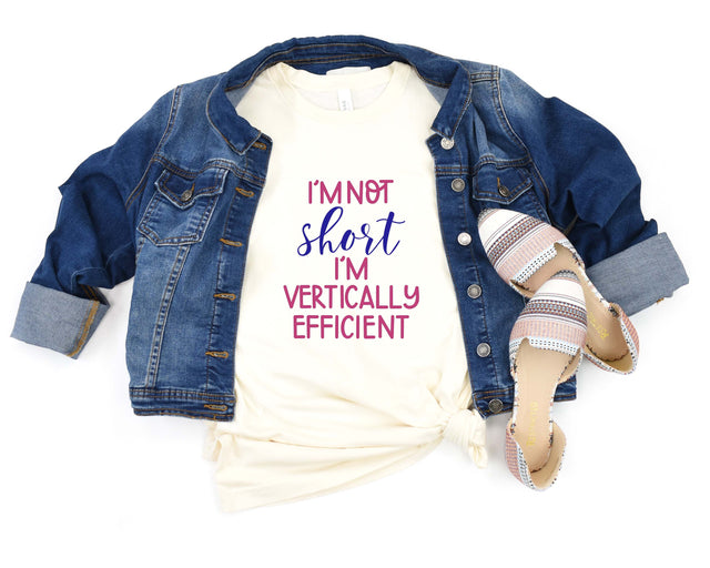 I'm Not Short I'm Vertically Efficient Hand Lettered SVG Cut File SVG Maple & Olive Designs 
