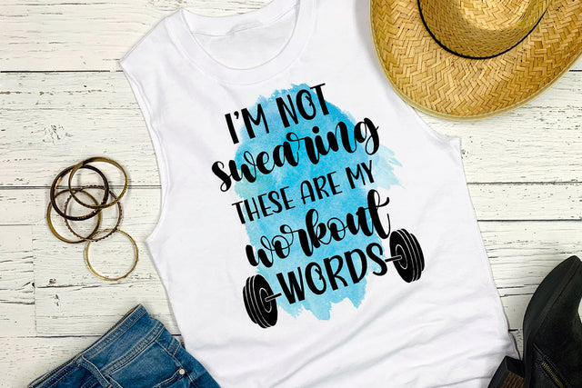 I'm Not Swearing I Funny Workout Sublimation Design Sublimation Happy Printables Club 