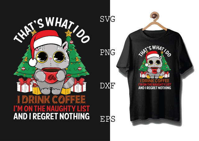 Im on The Naughty List Svg, Animal Christmas Svg, Merry Christmas Svg, Cat lover Svg SVG DesignTShirt 