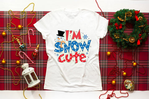 I'm Snow Cute, Kids Christmas Sublimation PNG Sublimation CraftLabSVG 