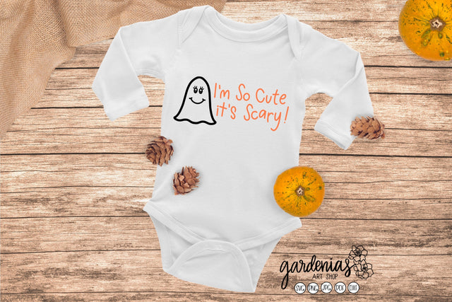 I'm So Cute It's Scary Halloween Ghost SVG Gardenias Art Shop 