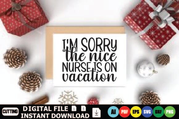 I'm Sorry The Nice Nurse Is On Vacation SVG Shahin alam 