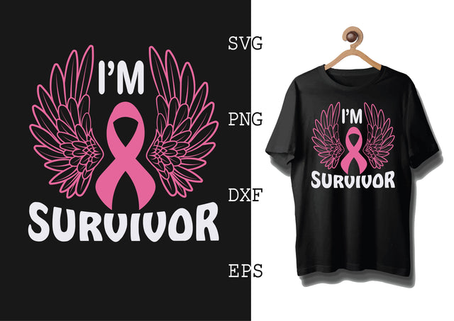 I'm Survivor Svg, Breast Cancer Awareness Svg SVG DesignTShirt 