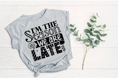 I'm the season we are late, baby SVG SVG DESIGNISTIC 